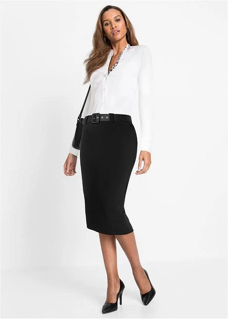 Jupe Crayon Avec Ceinture En Satin 4 Jupe Crayon Avec Ceinture En Satin – Image 4