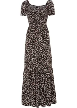 Robe Longue En Viscose, Taille Courte