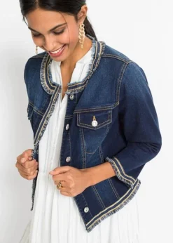 Veste En Jean à Franges -Mode Femme 21047435 hNEfjKCC