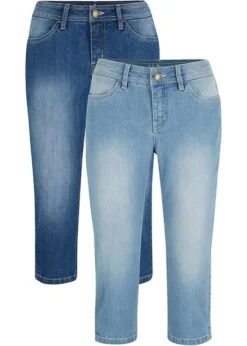 Lot De 2 Jeans Corsaire Extensibles