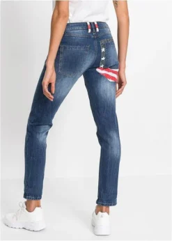 Rainbow Jean Boyfriend Avec Drapeaux Appliqués -Mode Femme 21053199 qRLxvCiB