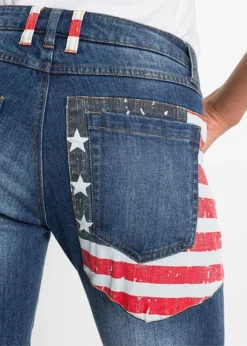 Rainbow Jean Boyfriend Avec Drapeaux Appliqués -Mode Femme 21053200 U4qCHbnk