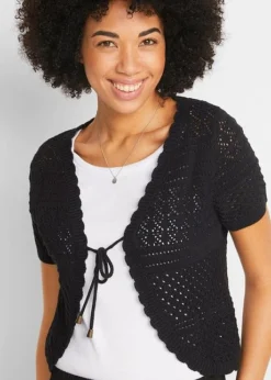 Boléro En Crochet, Manches Courtes -Mode Femme 21053690 26RphT5v