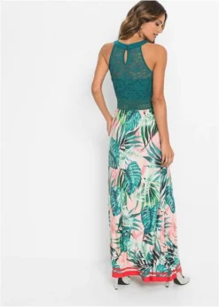 Robe Longue à Imprimé Et Dentelle 8 Robe Longue à Imprimé Et Dentelle -Mode Femme 21061509 icz4CdQW