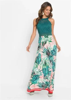 Robe Longue à Imprimé Et Dentelle 9 Robe Longue à Imprimé Et Dentelle -Mode Femme 21061524 Pztxi22K