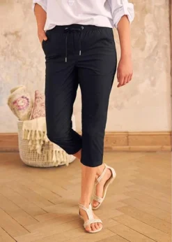 Pantalon 3/4 Avec Cordon à Nouer -Mode Femme 21083776 Vrp2plHp