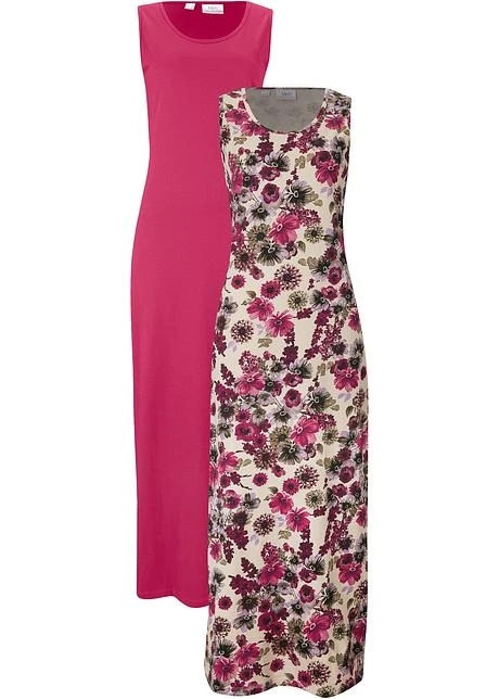 Lot De 2 Robes Longues Coton 1 Lot De 2 Robes Longues Coton