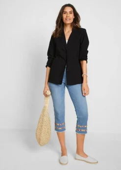 Jean 3/4 Avec Taille Confortable -Mode Femme 21094613 XydZyA7j