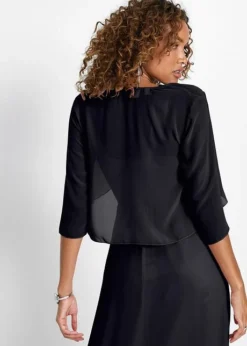 Boléro En Crêpe Avec Polyester Recyclé -Mode Femme 21098128 diZ5t6BG