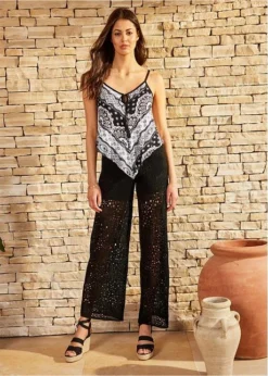 Pantalon En Maille Taille Extensible -Mode Femme 21099947 WAamidWO