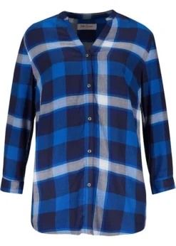 Chemisier à Carreaux, Manches 3/4