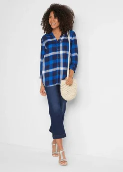 Chemisier à Carreaux, Manches 3/4 -Mode Femme 21119825 rqpgL9BU