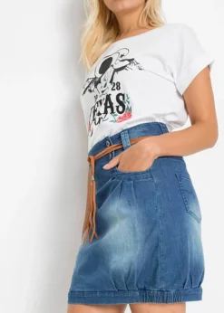 Rainbow Jupe En Jean Avec Ceinture -Mode Femme 21120331 q860tx6Z