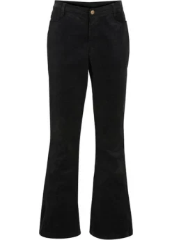 Pantalon Flare En Velours Côtelé Extensible Avec Taille Haute Confortable -Mode Femme 21149029 y7Slvb4Y