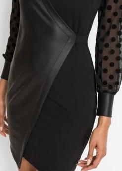 Robe Avec Empiècement Enduit Et Manches En Dentelle -Mode Femme 21150193 7jJDFghP
