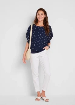 Blouse En Georgette, Manches Courtes -Mode Femme 21162345 Yeouoz5P