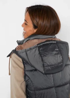 Gilet Sans Manches Matelassé à Capuche Amovible 11 Gilet Sans Manches Matelassé à Capuche Amovible -Mode Femme 21168852 tvAznLop