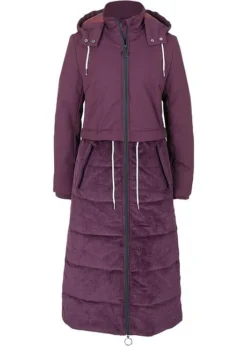 Manteau D'hiver Long Avec Velours Côtelé Et Cordon Coulissant -Mode Femme 21186711 133UEnod