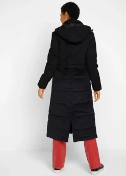 Manteau D'hiver Long Avec Velours Côtelé Et Cordon Coulissant -Mode Femme 21191178 73WWa8sg