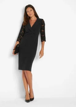 Robe Blazer Avec Manches En Dentelle 11 Robe Blazer Avec Manches En Dentelle -Mode Femme 21195687 7niye2KJ