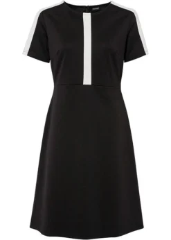 Robe En Jersey à Rayures Contrastantes