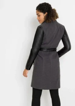 Manteau Court Avec Manches Contrastantes -Mode Femme 21197015 mIkxoICr