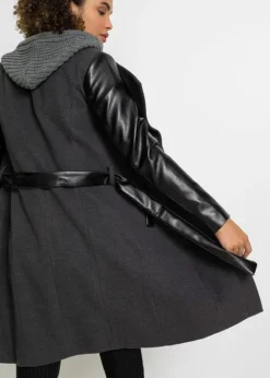 Manteau Court Avec Manches Contrastantes -Mode Femme 21197022 GaZGYbgM