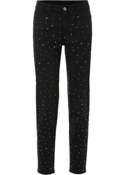 Rainbow Pantalon Extensible Avec Pierres Brillantes