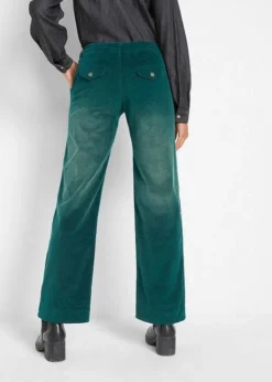Pantalon En Velours Côtelé Extensible, Wide -Mode Femme 21253494 C7VE4MCj