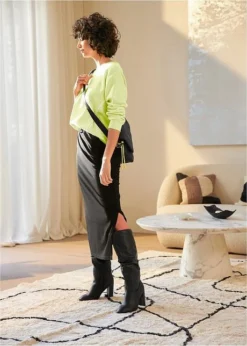 Jupe En Jersey Longueur Midi -Mode Femme 21264357 NfGZYhlH