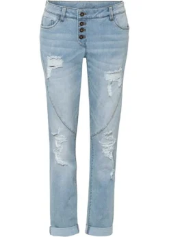 Rainbow Jean Boyfriend Destroyed Avec Polyester Recyclé -Mode Femme 21277776 V3RDZBfi