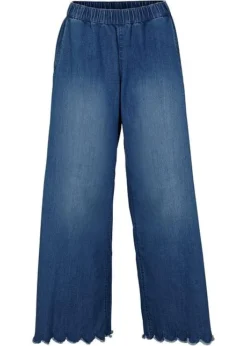 Jean Extra Large Avec Base Ondulée Et Taille Confortable