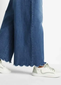 Jean Extra Large Avec Base Ondulée Et Taille Confortable -Mode Femme 21307614 TNRl3PKP