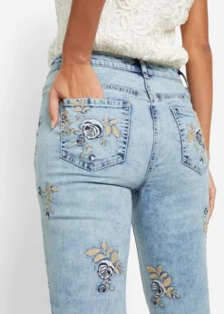 Jean à Broderie Florale 12 Jean à Broderie Florale -Mode Femme 21312429 dx07vrJO