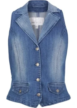 Gilet Sans Manches En Jean Extensible