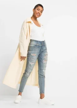 Rainbow Jean Skinny Taille Haute Avec Effets Destroyed -Mode Femme 22011908 2NPFf0aM