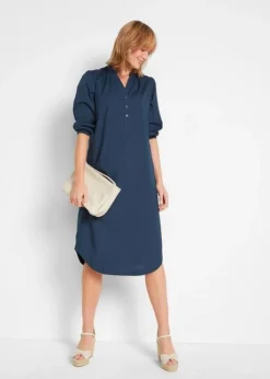 Robe-chemise Mi-longue En Popeline -Mode Femme 22013547 c2FIt545