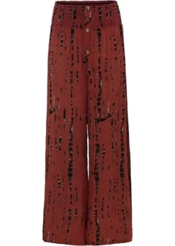 Pantalon Palazzo à Imprimé Batik