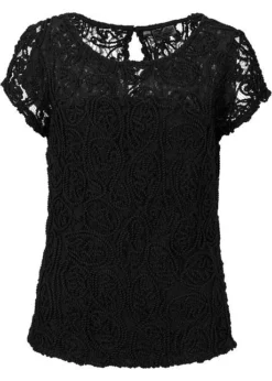 Blouse T-shirt En Dentelle Cordée -Mode Femme 22021279 HwYzhElN