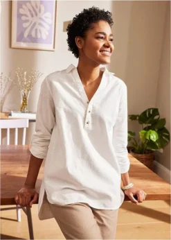 Tunique Longue En Lin Majoritaire -Mode Femme 22031086 QehhcfHJ