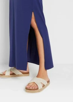 Robe Longue En Coton Avec Fente -Mode Femme 22037171 gDmBnmB5