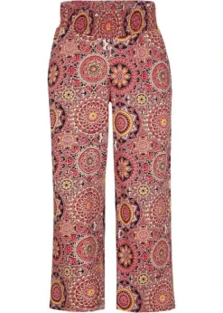 Jupe-culotte Large En Jersey Avec Large Taille Smokée, Longueur 7/8