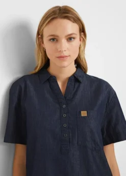 Robe En Jean, Manches Courtes -Mode Femme 22080717 xha2CCAB