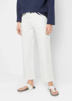 Jean Extensible, Wide, Longueur Cheville -Mode Femme 22081549 Kskq4M3S