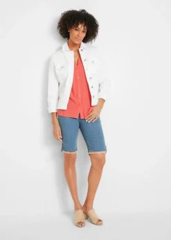 Bermuda Avec Revers Coloré -Mode Femme 22081745 JMgzJq4f