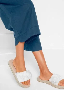 Pantalon En Lin à Empiècement Taille Confortable, Longueur 3/4 10 Pantalon En Lin à Empiècement Taille Confortable, Longueur 3/4 -Mode Femme 22082716 yzoxehWP