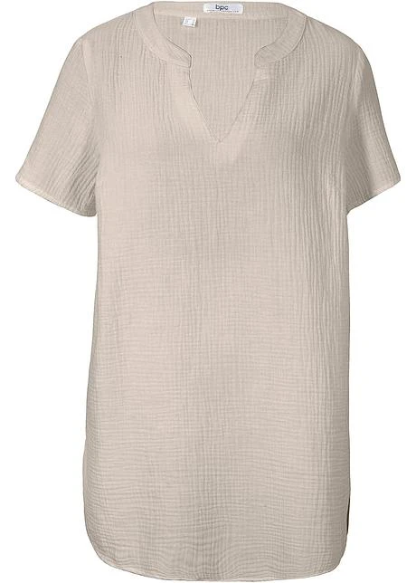 Tunique Longue En Mousseline, Manches Courtes 7 Tunique Longue En Mousseline, Manches Courtes – Image 7