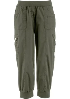 Pantalon Cargo 3/4 En Coton Avec Taille élastiquée