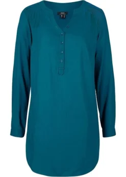 Blouse-tunique En Viscose, Col V Et Manches Longues -Mode Femme 22122374 NfotbCvk