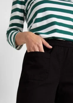 Pantalon En Twill Avec Jambes évasées Et Taille Confortable -Mode Femme 22123282 ek3rPJwl